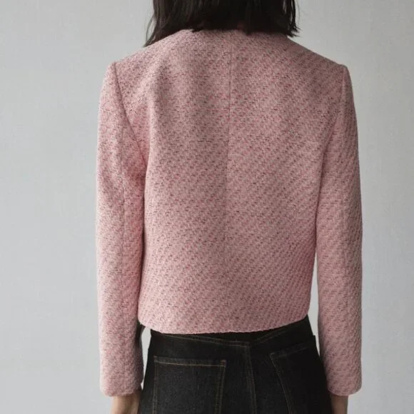 Mango Fitted tweed jacket/NEW - Picture 2 of 5